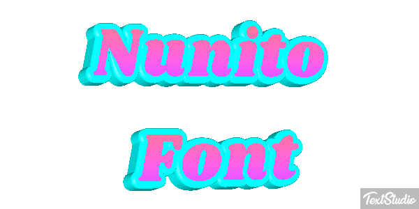 Nunito Font Text effect