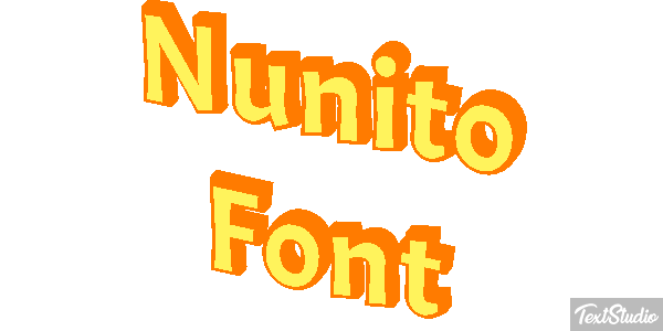 Nunito Font Text effect