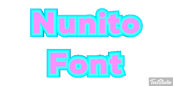 Nunito Font Text effect