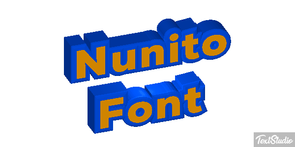 Nunito Font Text effect
