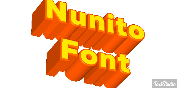 Nunito Font Text effect