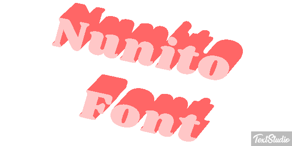 Nunito Font Text effect