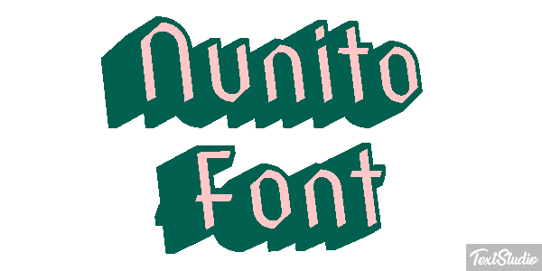 Nunito Font Text effect