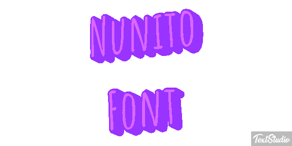 Nunito Font Text effect