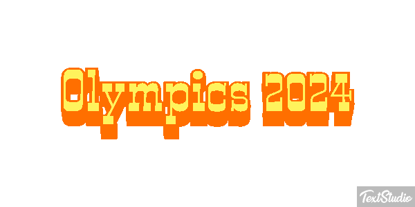 Olympics 2024 Efeito do texto
