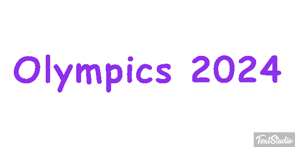 Olympics 2024 Efeito do texto
