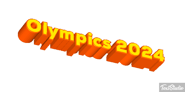 Olympics 2024 Efeito do texto