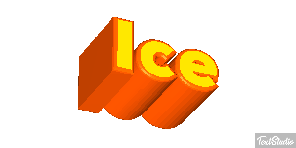 Ice Texteffekt
