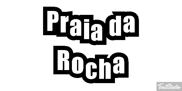 Praia da Rocha Efekt tekstowy