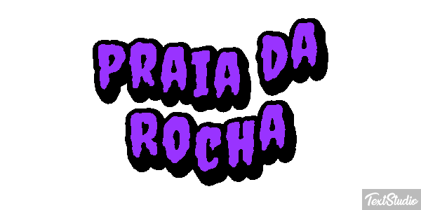 Praia da Rocha Efekt tekstowy