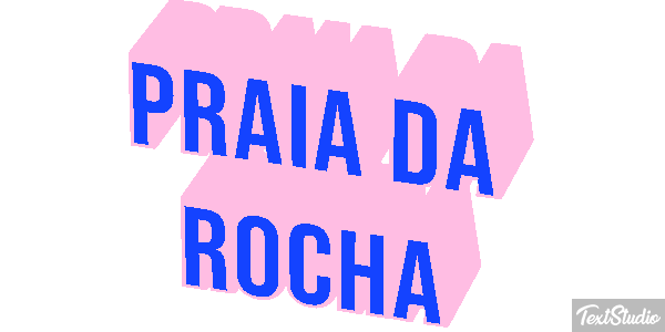 Praia da Rocha Efekt tekstowy