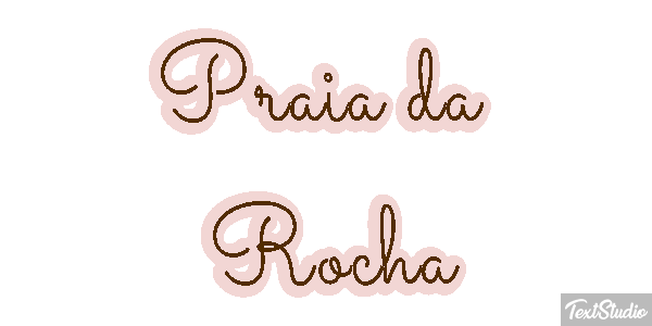 Praia da Rocha Efekt tekstowy