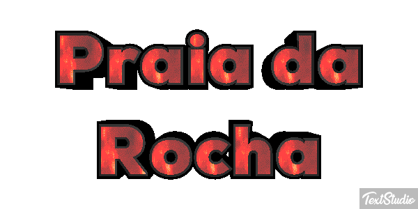 Praia da Rocha Efekt tekstowy