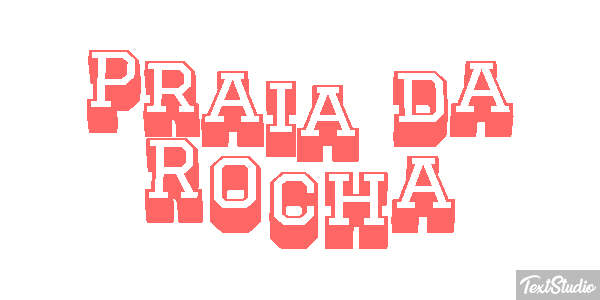 Praia da Rocha Efekt tekstowy