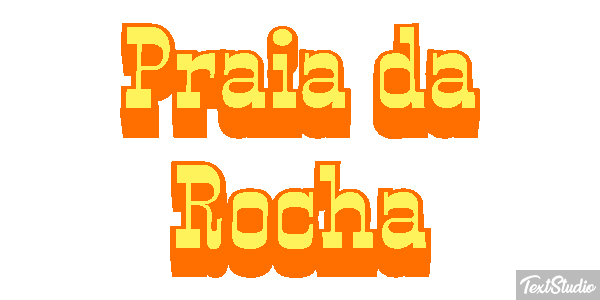 Praia da Rocha Efekt tekstowy