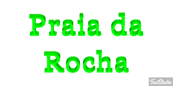 Praia da Rocha Efekt tekstowy