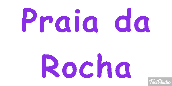 Praia da Rocha Efekt tekstowy
