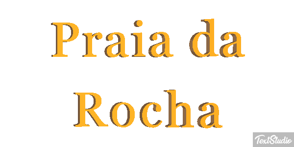 Praia da Rocha Efekt tekstowy