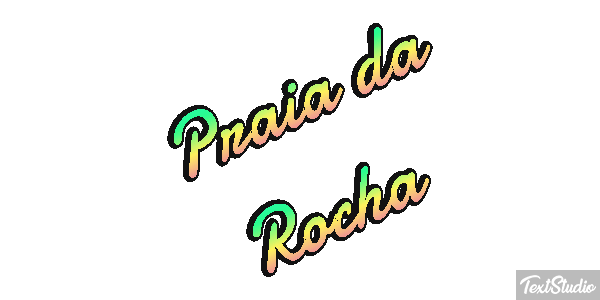 Praia da Rocha Efekt tekstowy