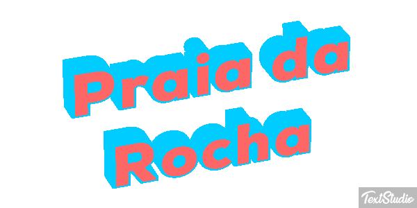Praia da Rocha Efekt tekstowy