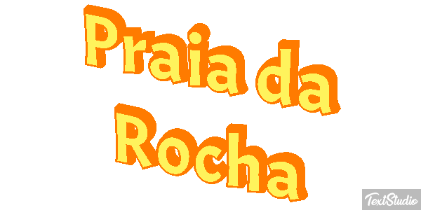 Praia da Rocha Efekt tekstowy