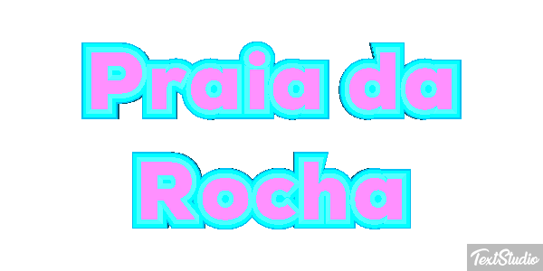 Praia da Rocha Efekt tekstowy