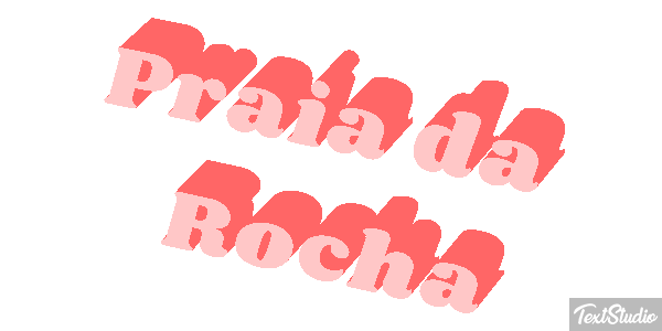 Praia da Rocha Efekt tekstowy