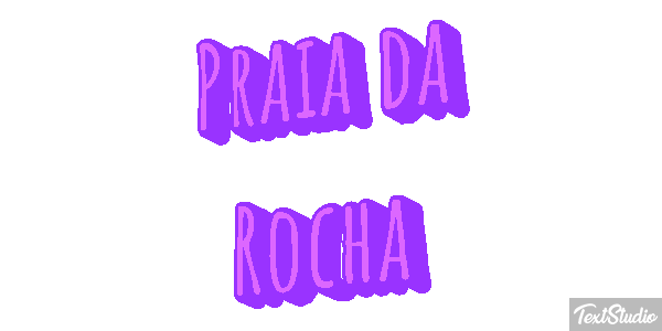 Praia da Rocha Efekt tekstowy