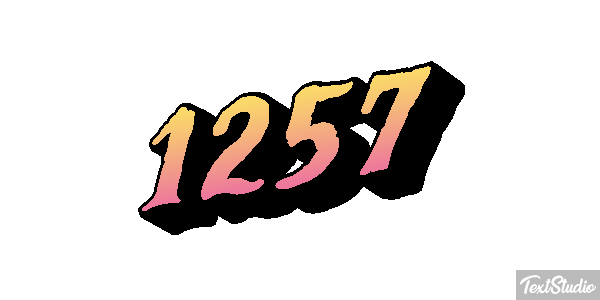 1257 Text effect