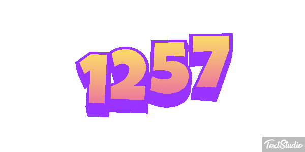 1257 Text effect