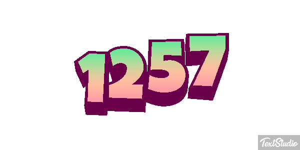 1257 Text effect