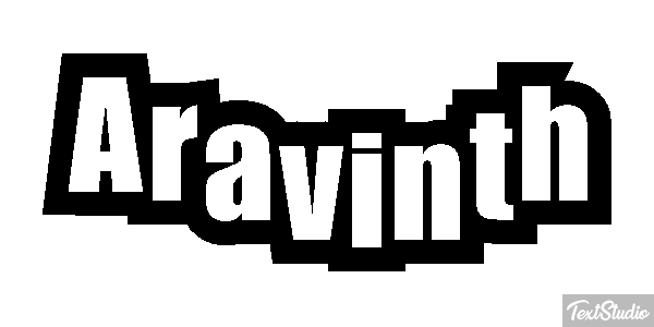 Aravinth Text effect
