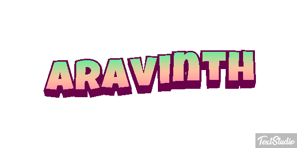 Aravinth Text effect