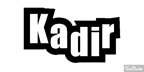 Kadir Tekst effect