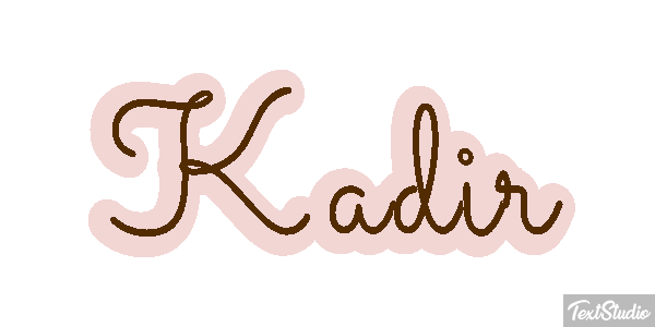 Kadir Tekst effect