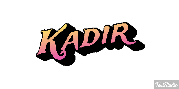 Kadir Tekst effect