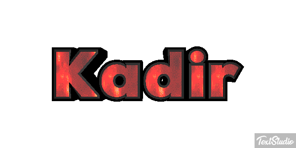 Kadir Tekst effect