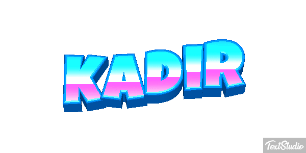 Kadir Tekst effect
