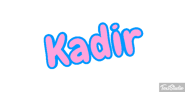 Kadir Tekst effect