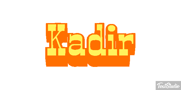 Kadir Tekst effect