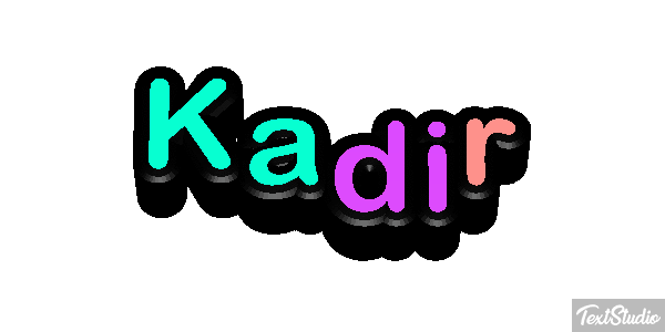 Kadir Tekst effect