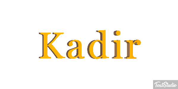 Kadir Tekst effect