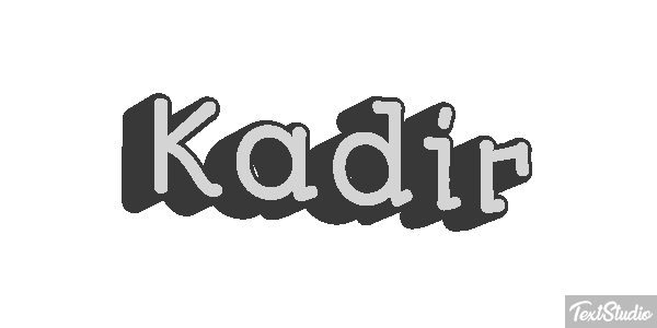 Kadir Tekst effect