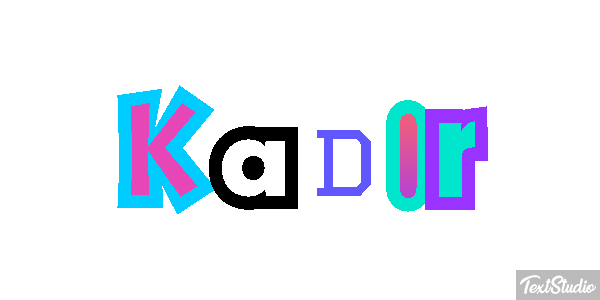 Kadir Tekst effect