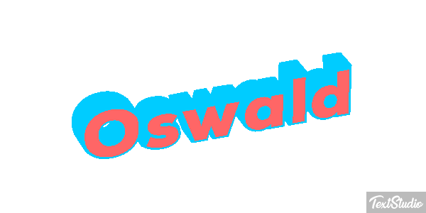 Oswald Текстовый эффект
