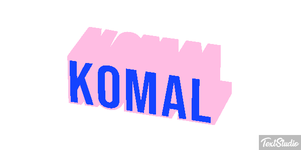 Komal Текстовый эффект