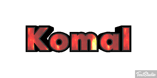 Komal Текстовый эффект
