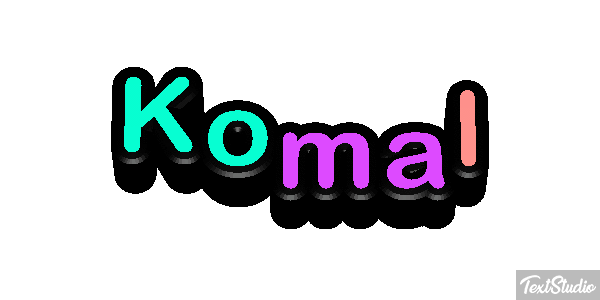 Komal Текстовый эффект
