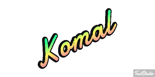 Komal Текстовый эффект