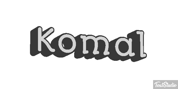Komal Текстовый эффект